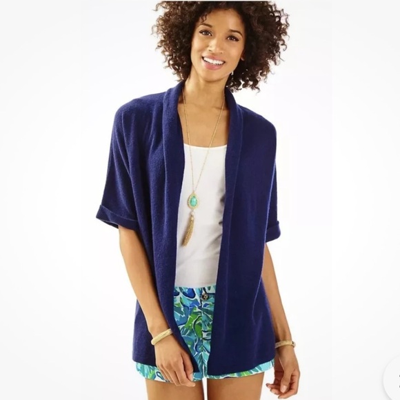 Lilly Pulitzer Belmont Cashmere Cardigan in True Navy - Size XS - Picture 4 of 7